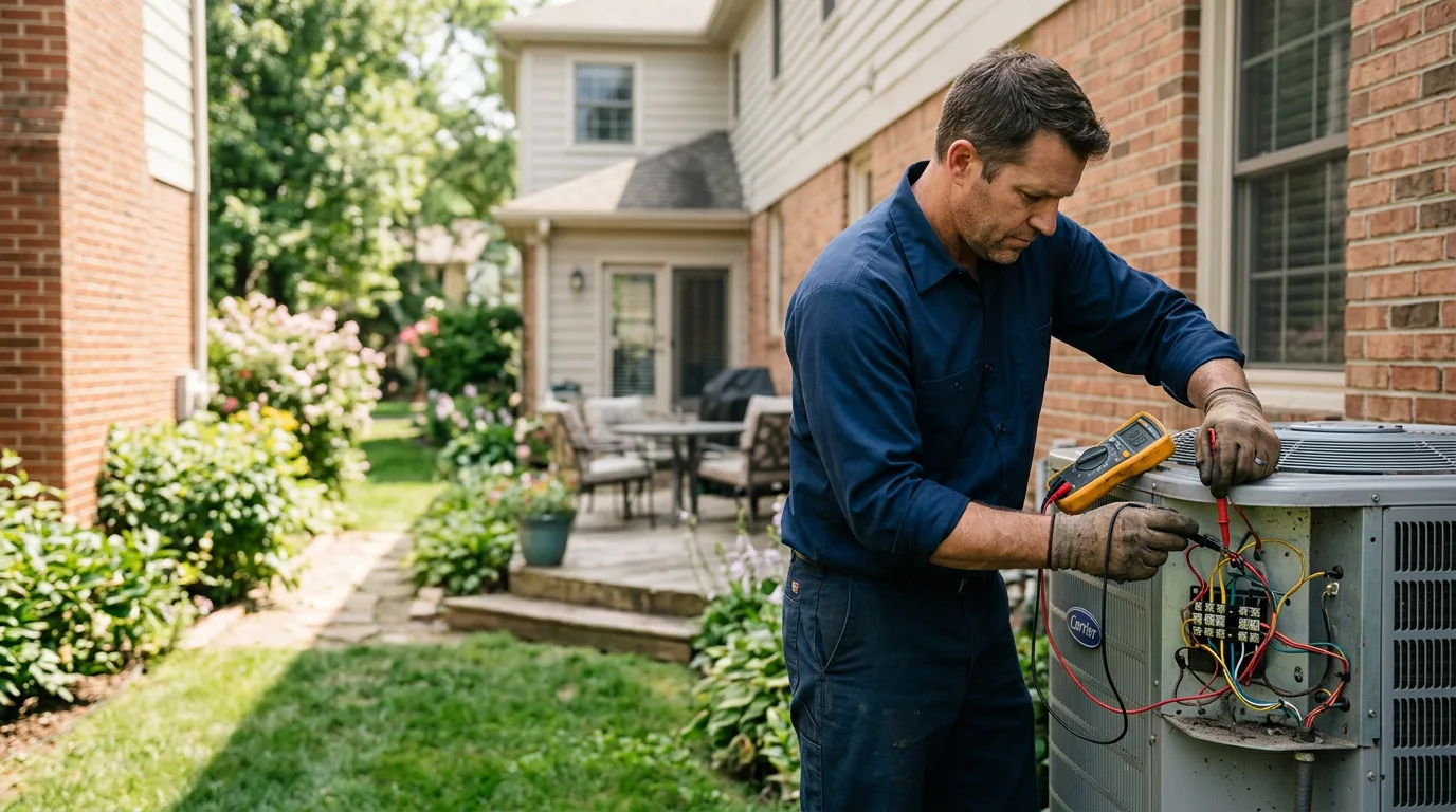 HVAC technician working near Cornucopia, WI